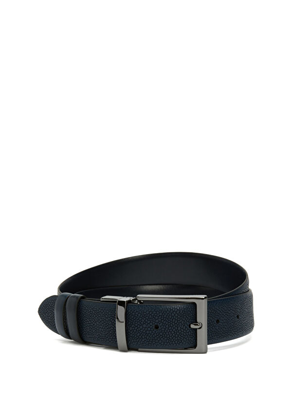 Beymen Club Navy Blue Men's Leather Belt - 2