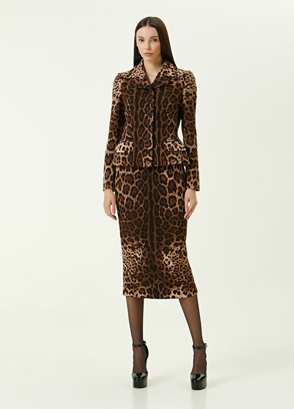 Dolce&Gabbana Essential Leopar Desenli Yün Ceket - 2