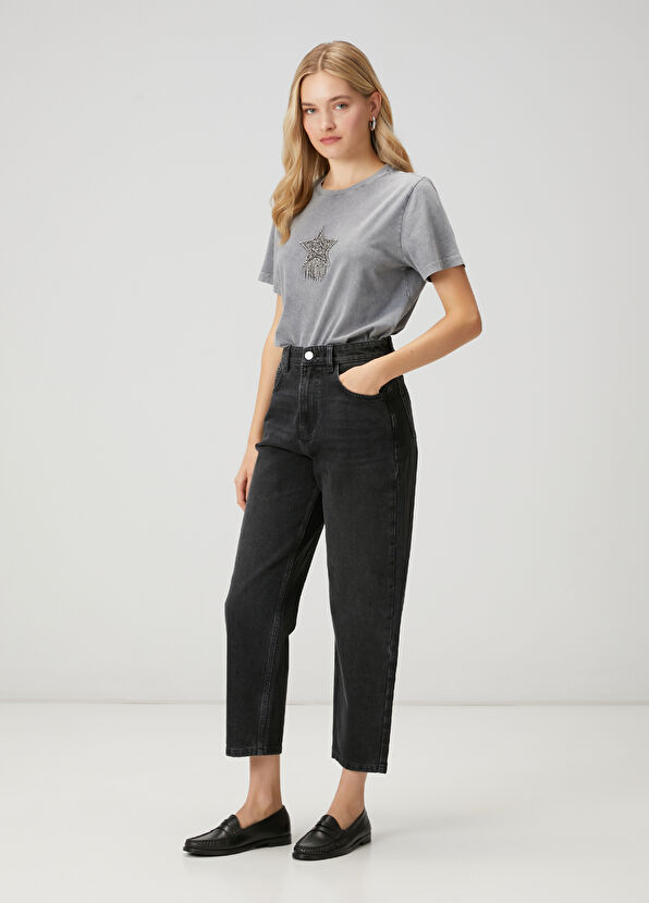 Beymen Club Gri Taş İşlemeli T-shirt - 2