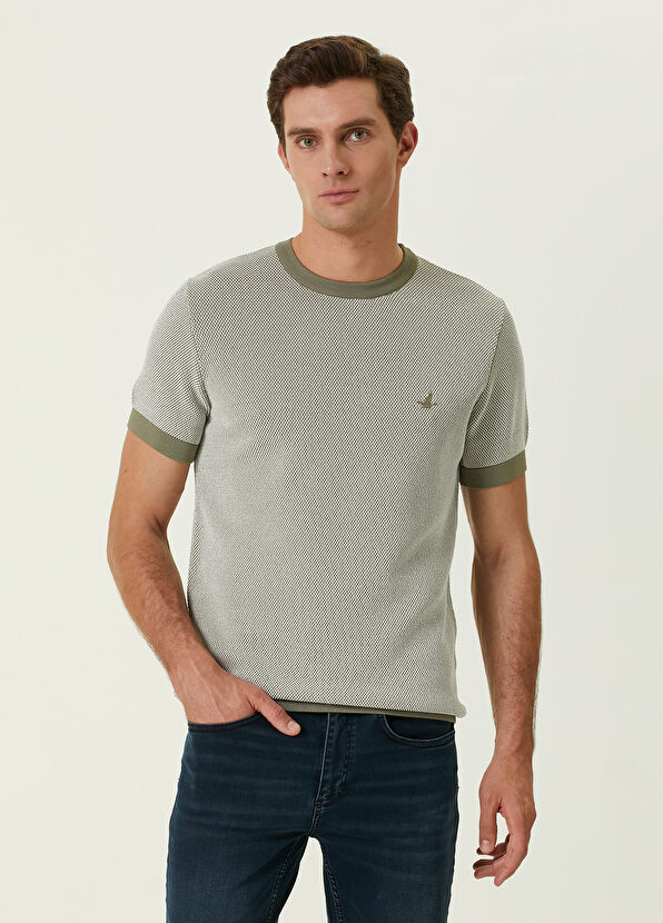 Beymen Club Açık Yeşil Örgü Dokulu Kısa Kollu Kazak - 1