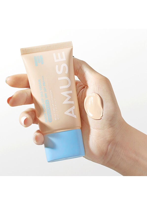 Amuse Beige Tone Up 365 Vegan Sunscreen SPF50+ PA++++ Ton Eşitleyici Mavi Işık Karşıtı Kolajenli Vegan Güneş Kremi 40 ml - 2