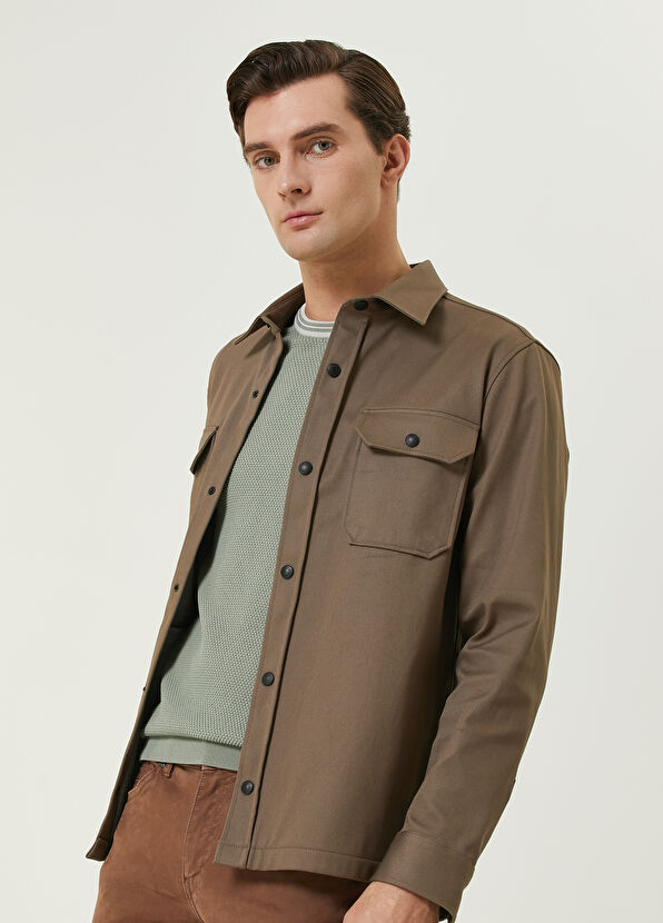 Beymen Club Deve Tüyü Diyagonal Dokulu Dış Gömlek - 2