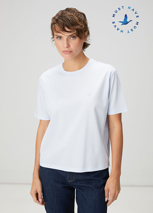 Beymen Club Açık Mavi Basic T-shirt - 1
