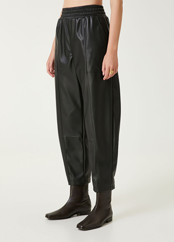 Beymen Club Siyah Suni Deri Pantolon - 3