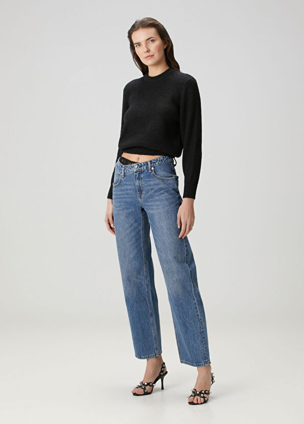 T by Alexander Wang Siyah Crop Triko - 2