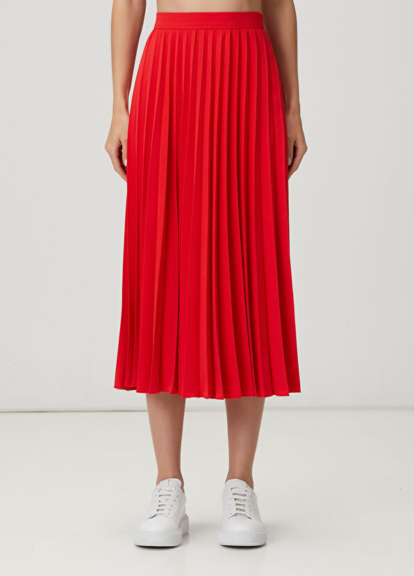 Beymen Club Nar Çiçeği Plisoleil Midi Krep Etek - 2