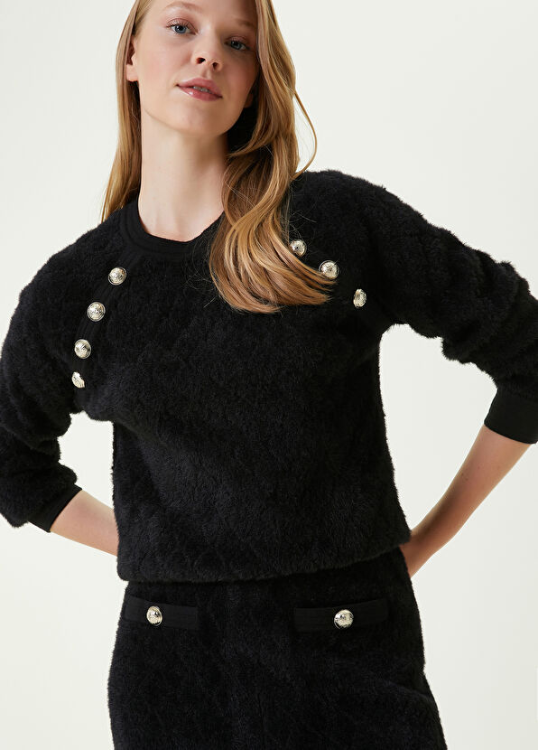 Beymen Club Siyah Bisiklet Yaka Kapitoneli Kazak - 2