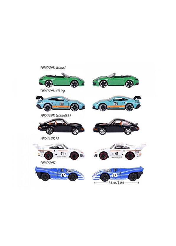 Majorette Porsche 5‘li Oyuncak Araba Seti 8502105002  - 2