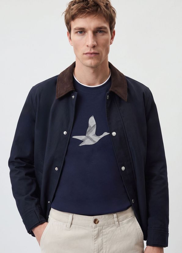 Beymen Club Navy Blue Velvet Collar Coat - 3