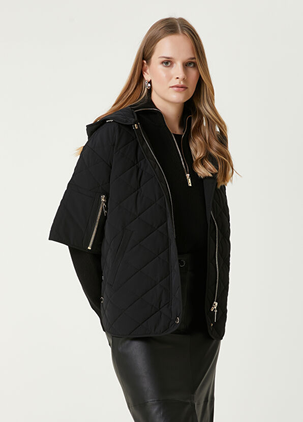 Beymen Club Black Hooded Quilted Coat - 1