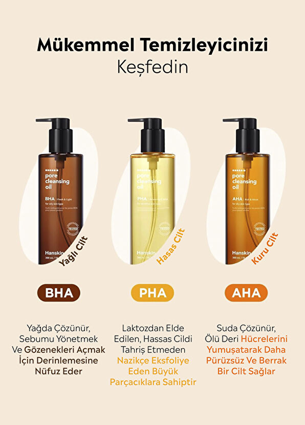 Hanskin Pore Cleansing Oil Bha Pore and Make-up Removal Oil for Combination and Oily Skin 300 ml - 4