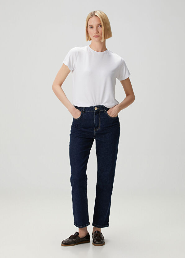 Beyaz Modal T-shirt - Görsel 4