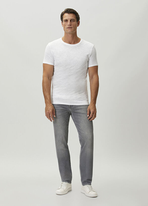 7 For All Mankind Slimmy Light Grey Jeans - 1