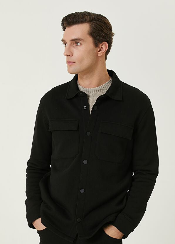 Beymen Club Black Jersey Outer Shirt - 2