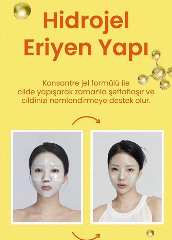 Dermal Seoulface Vitamin Hydrojel Şeffaflaşan 5 Adet Eriyen Kağıt Yüz Maskesi 34 gr  - 4