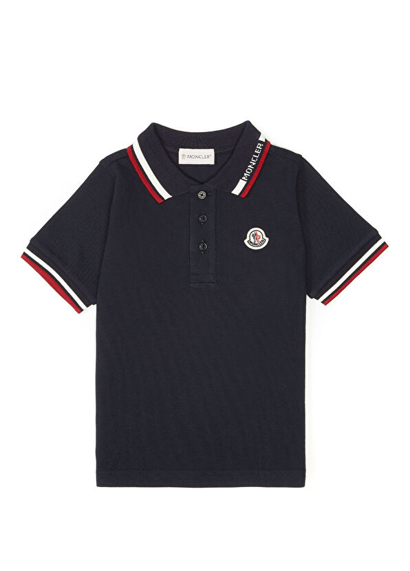 Moncler Navy Blue Logo Detailed Boys T-Shirt - 1