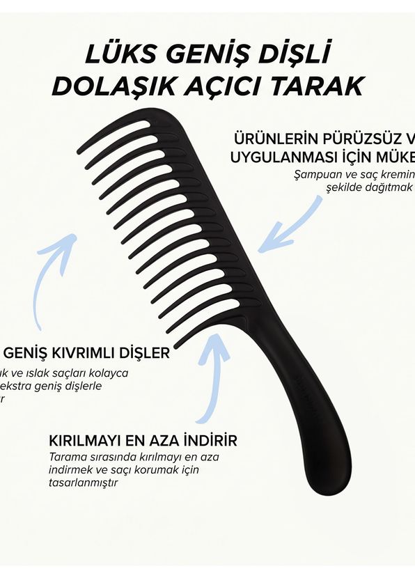 Denman D28 Wide Tooth Detangler Core Wide Mouth Comb - 3
