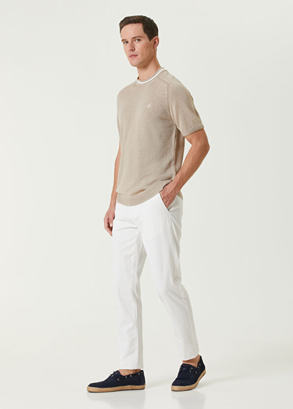 Beymen Club Bej Kısa Kollu Keten Kazak - 3