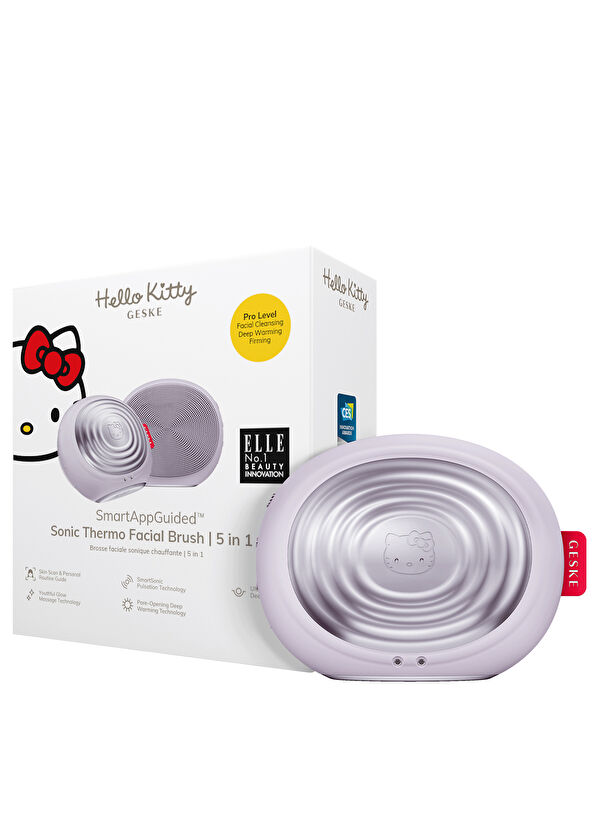 Geske Sonic Thermo Facial Brush Mor 5'i 1 Arada Yüz Fırçası Cilt Temizleme Cihazı   - 2
