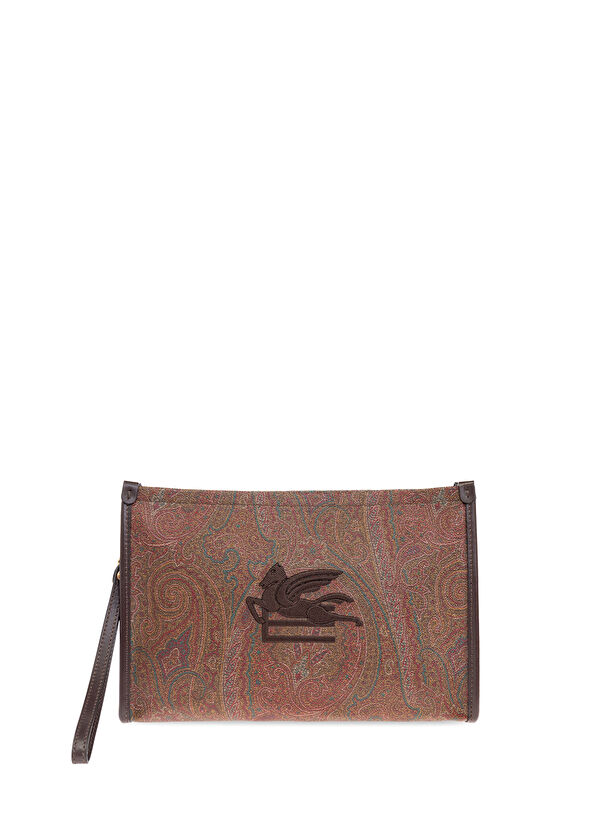 Kahverengi Etnik Desenli Erkek El Portföyü - Görsel 3