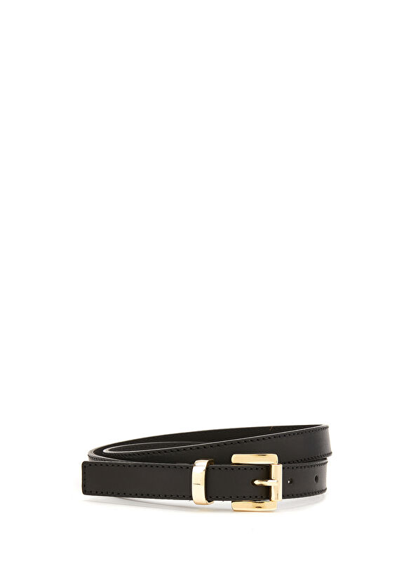 Beymen Club Black Womens Slim Leather Belt - 1