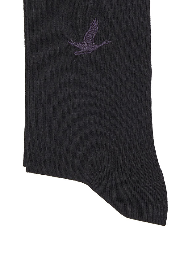 Beymen Club Navy Blue Logo Embroidered Men's Bamboo Socks - 2