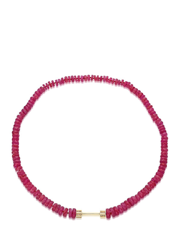 ITA Fine Jewelry Bosfor Natural Ruby Strand Kadın Altın Kolye - 1
