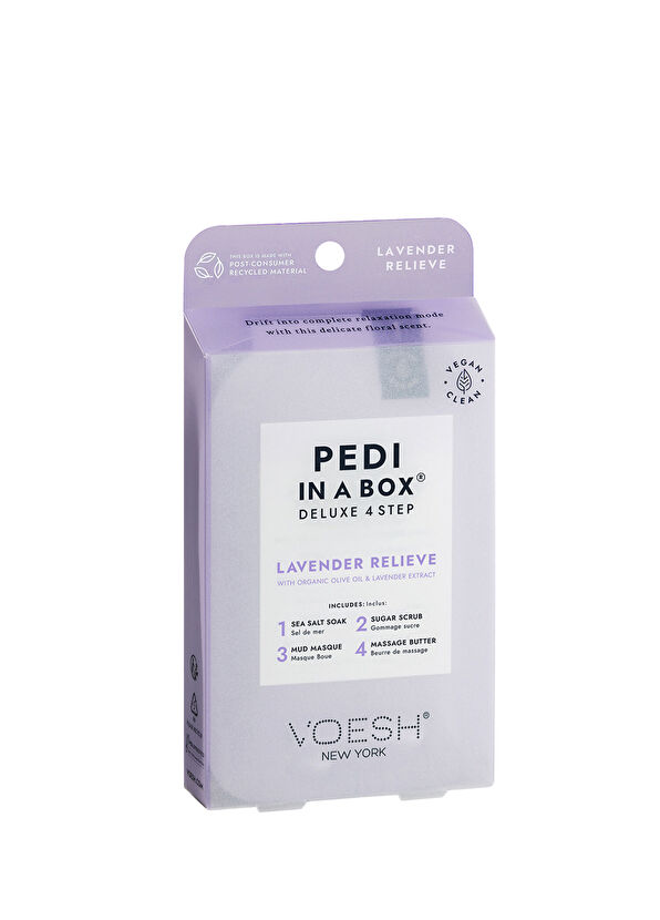 Voesh New York Pedi In A Box Deluxe Lavanta Relieve 4 Adımlı Pedikür Seti - 1