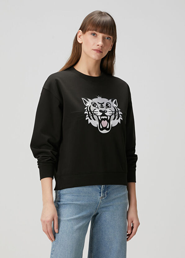 Kenzo Siyah Sweatshirt - 1