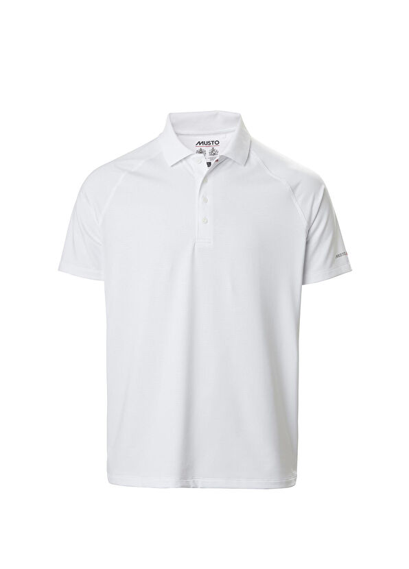 Musto Evo Sunblock 2.0 White Polo Collar Short Sleeve Men's Sail T-shirt - 1