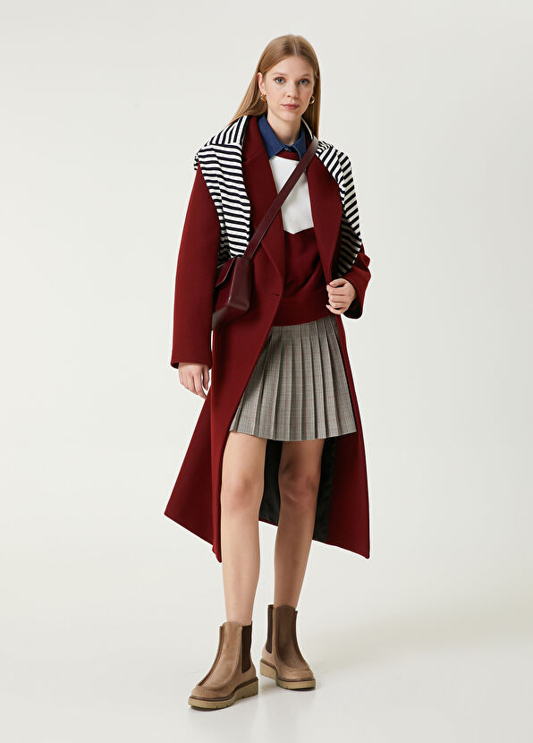 Beymen Club Ekose Desenli Pileli Mini Etek - 1