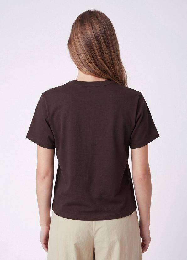 Beymen Club Kahverengi Gold Logolu T-shirt - 4
