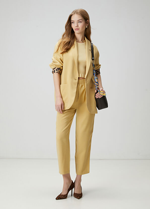 Beymen Club Krem Kol Ucu Leopar Desenli Blazer - 2