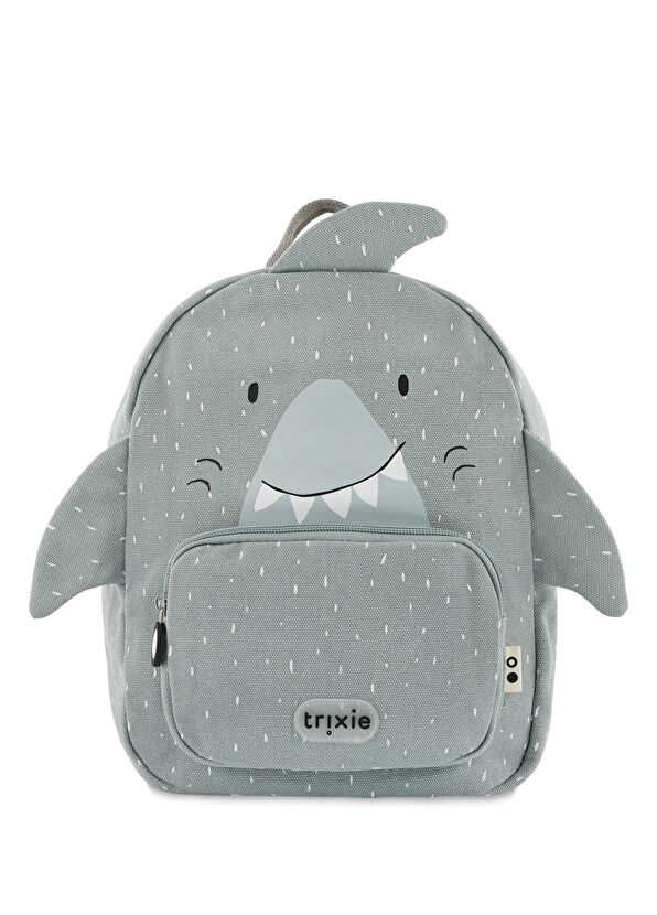 Trixie Mr. Shark Backpack Grey Unisex Kids School Bag - 1
