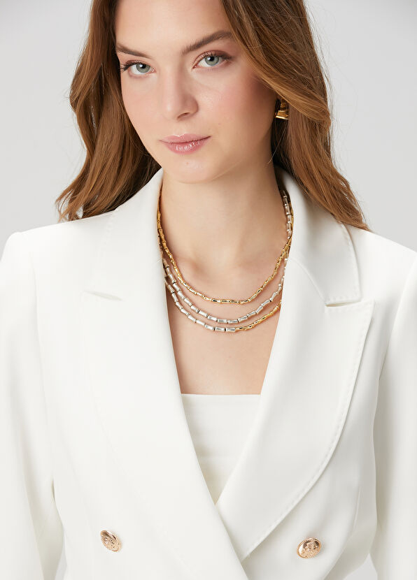 Beymen Club Gold Boru Boncuklu Kadın Kolye - 1