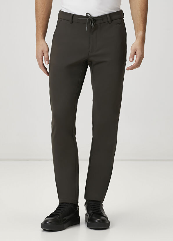 Beymen Club Haki Beli Kordonlu Örme Chino Pantolon - 2