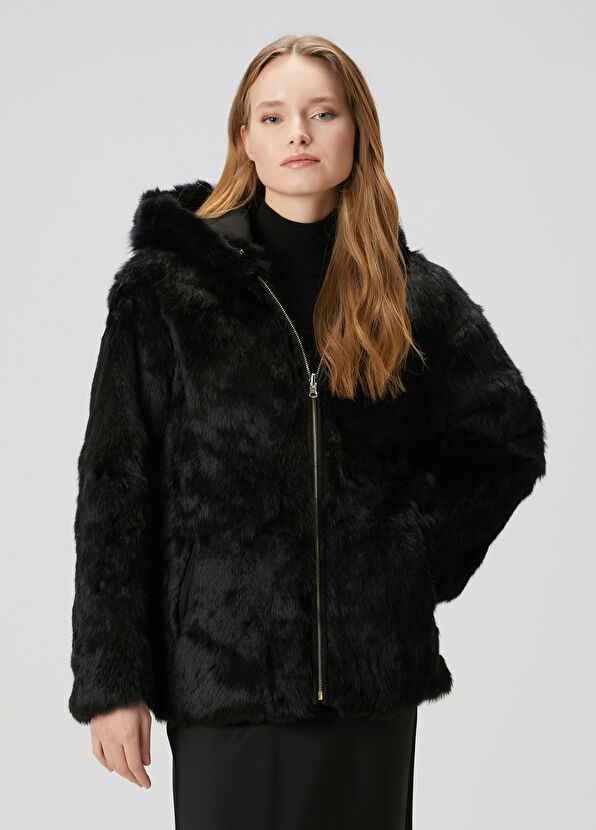 Beymen Club Black Double-Sided Leather Coat - 3