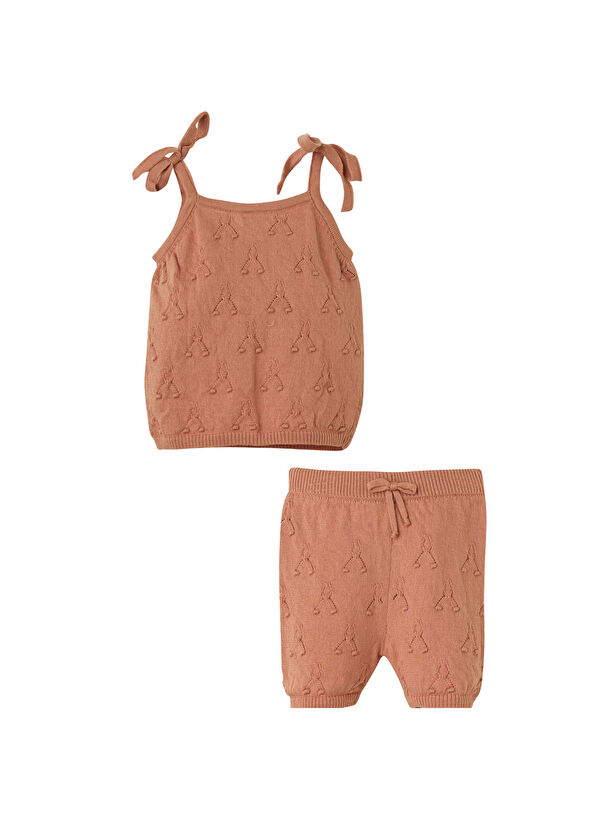 Patique Kids Organic Cotton Cherry Blossom Dusty Pink Baby Girl Set - 1