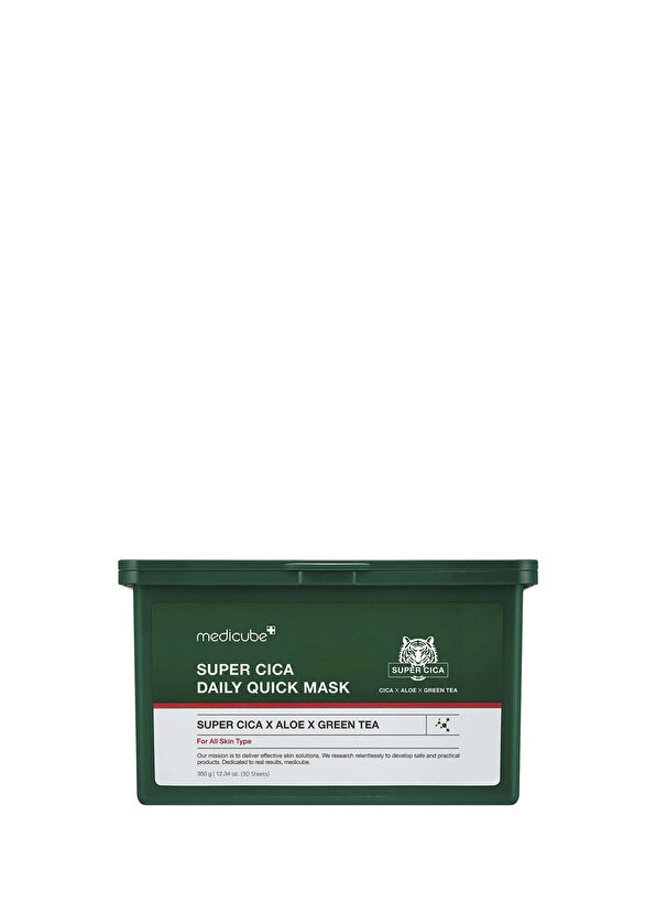 Medicube Super Cica Daily Quick Mask Besleyici & Stres Karşıtı 30'lu Günlük Cica Yüz Maskesi 350 gr - 1