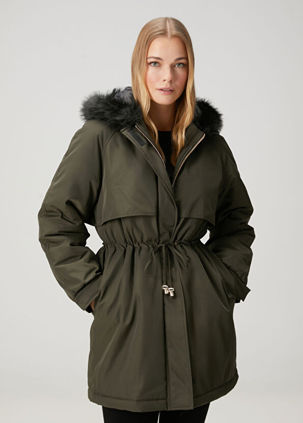 Beymen Club Khaki Hooded Jacket - 1