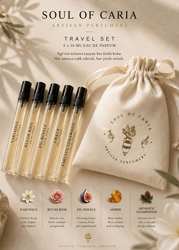 Soul of Caria Travel Set EDP 5 x 10 ml Unisex Parfüm Seti - 4