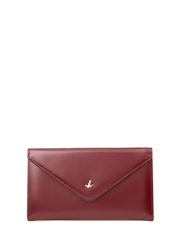 Beymen Club Milano Bordo Logolu Kadın Deri Cüzdan - 1