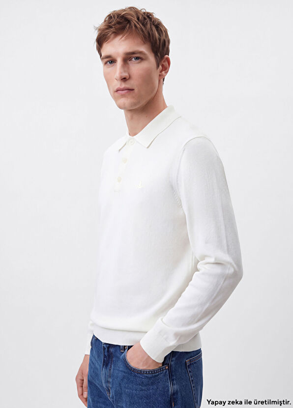 Beymen Club Off-White Polo-Neck Knit Top - 1