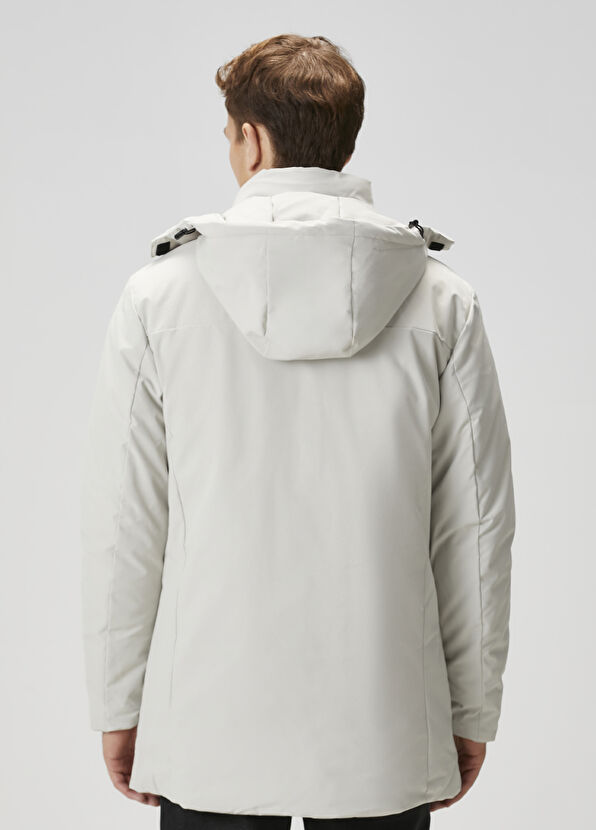 Beymen Club Beige Hooded Long Coat - 4
