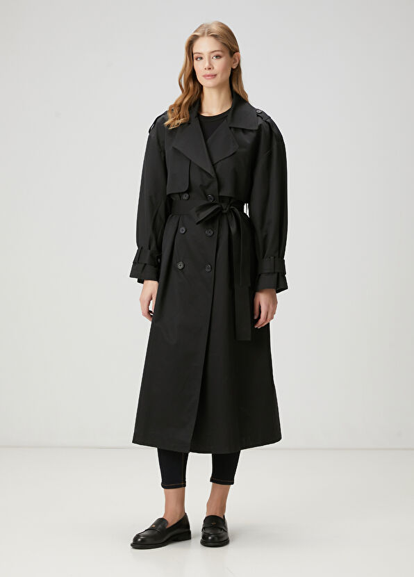 Beymen Club Black Trench Coat - 2