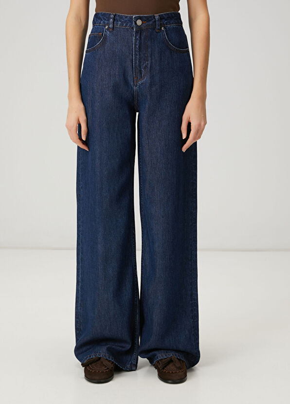 Beymen Club Indigo Palazzo Jean Pantolon - 3