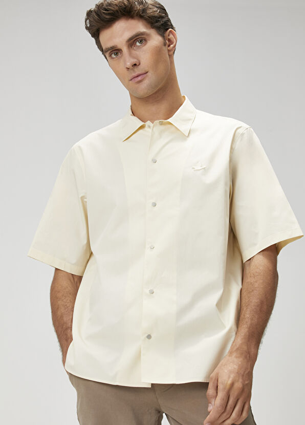 Beymen Club Krem Kısa Kollu Gömlek - 4