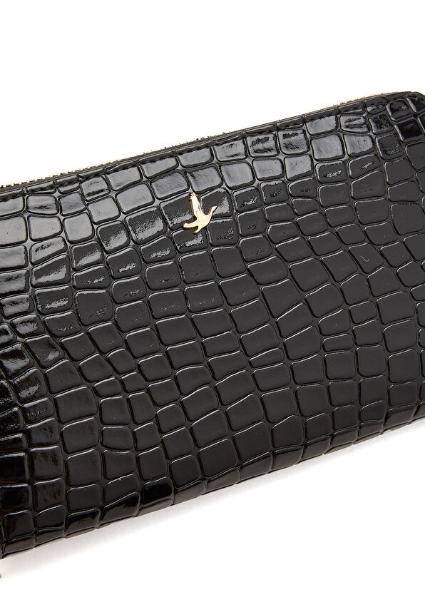 Beymen Club Siyah Logolu Büyük Kadın Deri Cüzdan - 4