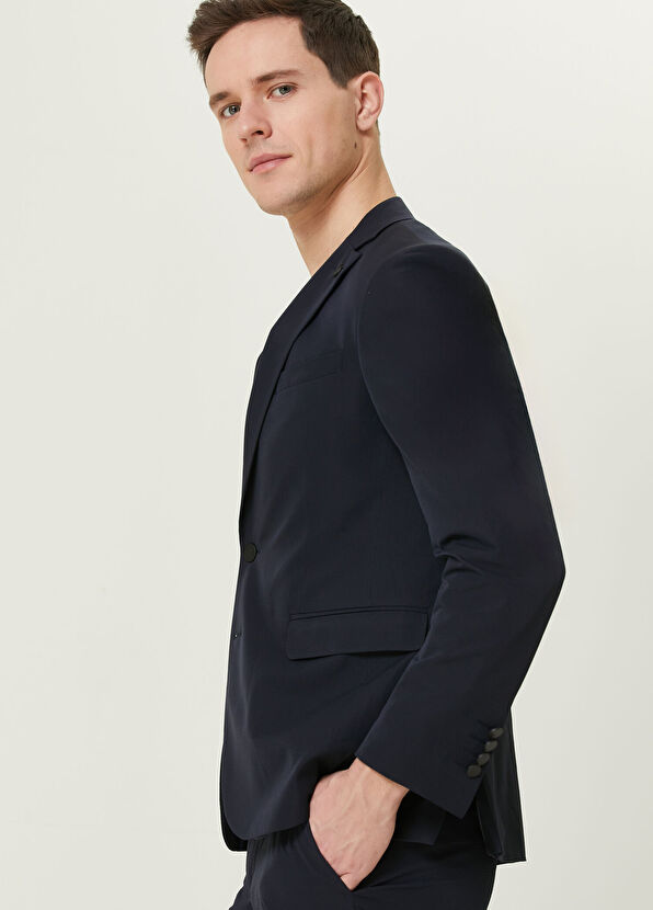 Beymen Club Drop 6 Slim Fit Lacivert Gofreli Takım Elbise - 2