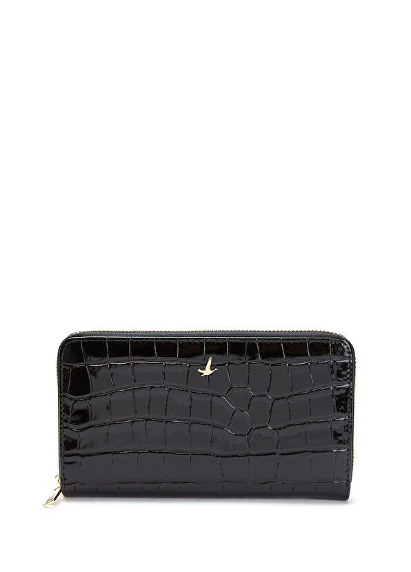 Beymen Club Black Crocodile Texture Women's Leather Wallet - 1